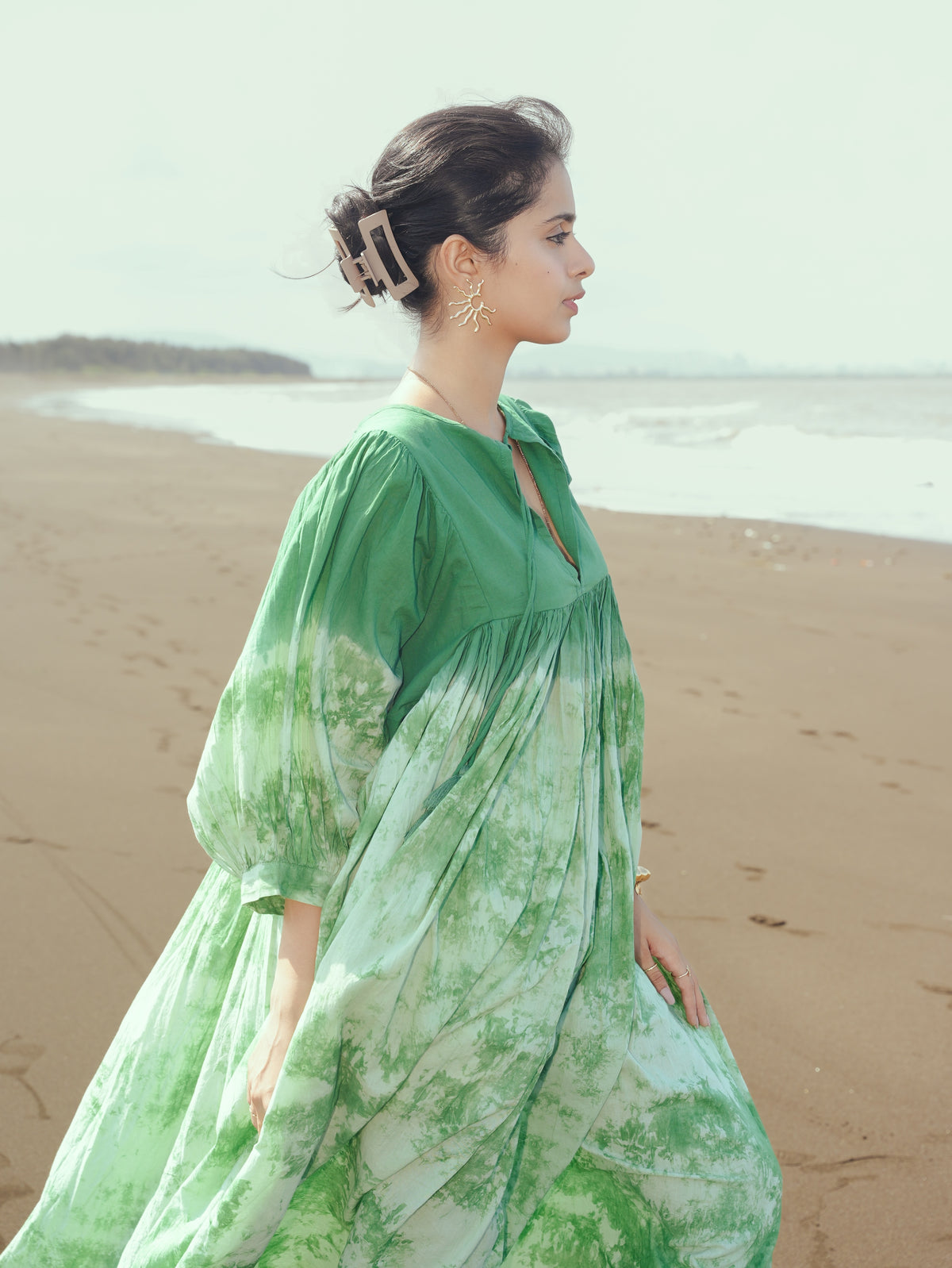 Tie n Dye Cotton Maxi Dress